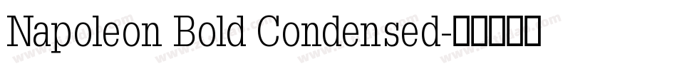 Napoleon Bold Condensed字体转换